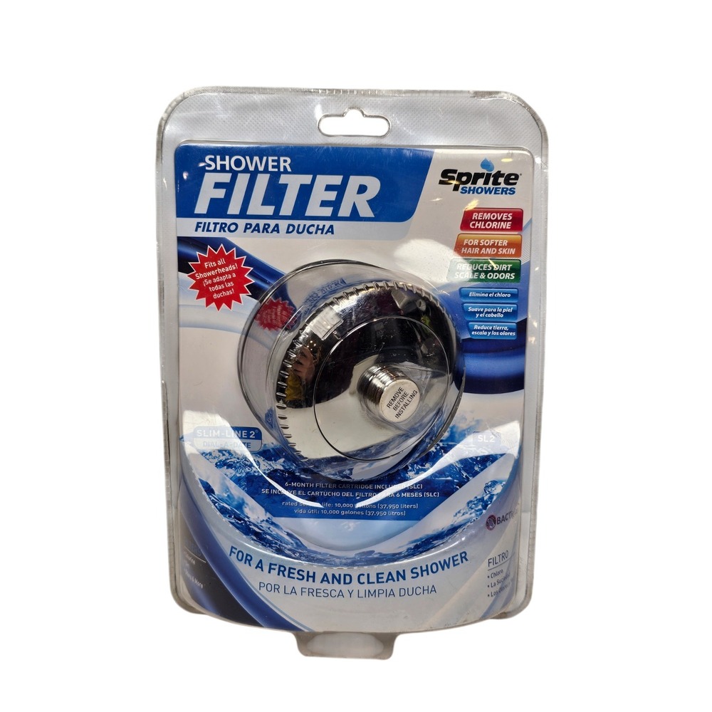 Sprite Shower Pure for Soft Hair & Skin SL2-CM Universal Shower Filter in Chrome